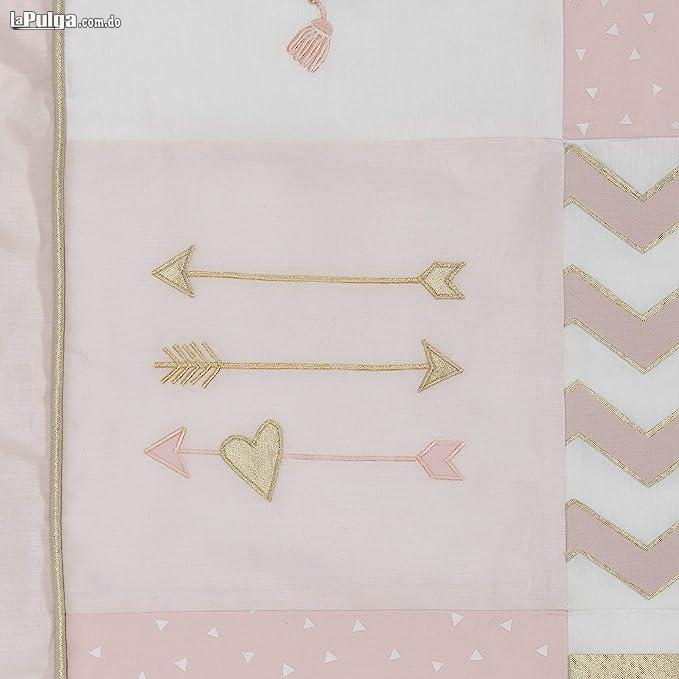 Lambs  Ivy Baby Love Pink/Gold Heart Juego de ropa de cama para cuna  Foto 7157446-6.jpg