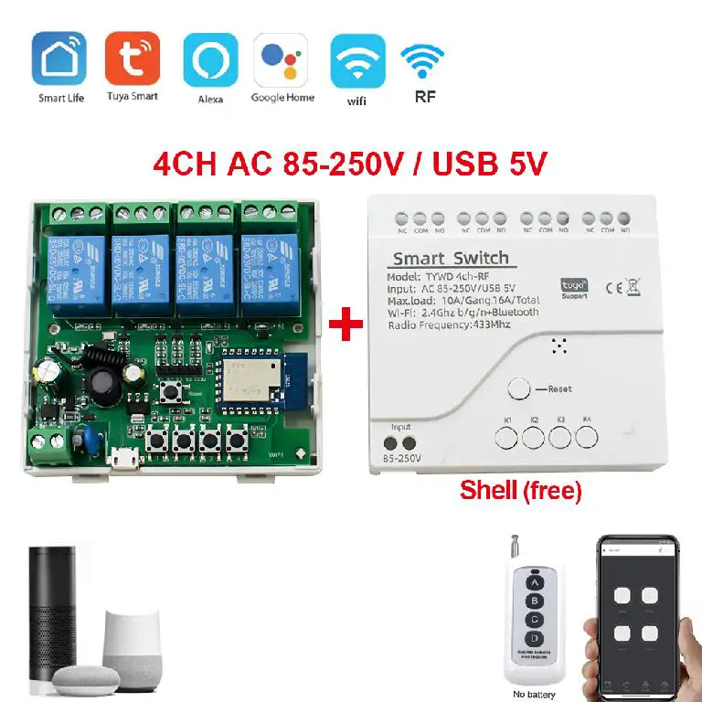 MODULO DE INTERRUPTOR SMART WIFI 4 CANALES Foto 7162679-1.jpg