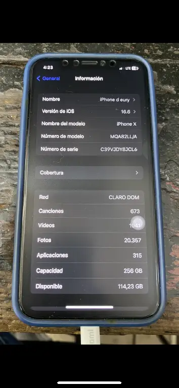 IPhone x de 256gb negro batería 100  Foto 7164333-2.jpg