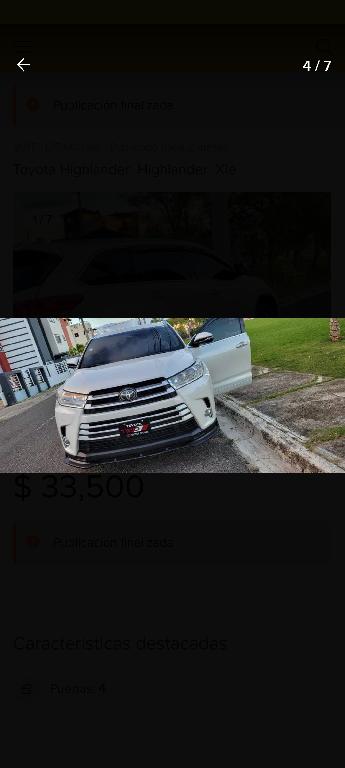 Vendo Toyota highlander 2017 XLE en Duarte Foto 7164998-4.jpg