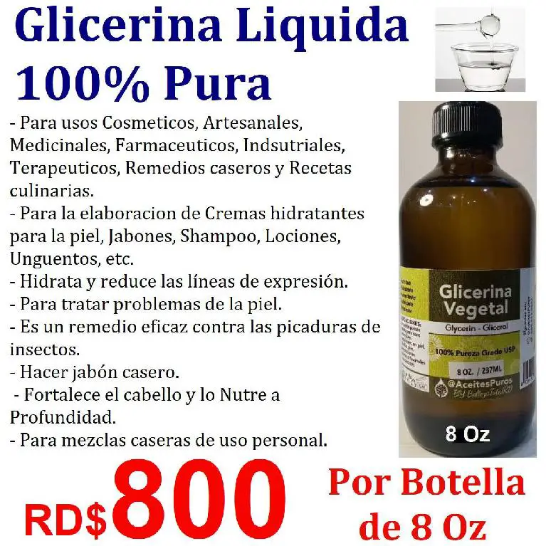 glicerina liquida para el cabello por mayor y detalle