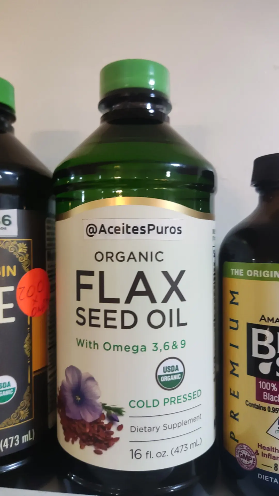 Aceite de Linaza COMESTIBLE para comer flaxseed oil puro