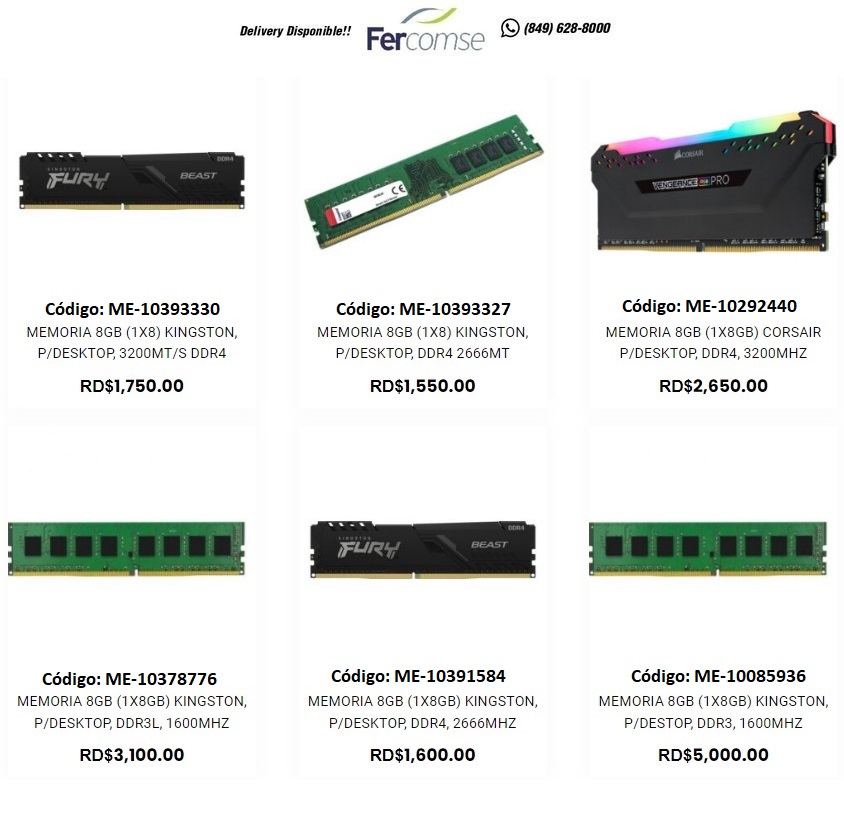 Memoria para CPU y Laptop DDR3 DDR4 DDR5 de varias marcas Foto 7172852-f5.jpg