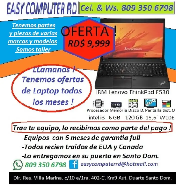 Especial !!! pc laptop 156 IBM lenovo E540 i5-4310m 8gb 120gb SSD w10e Foto 7175549-2.jpg