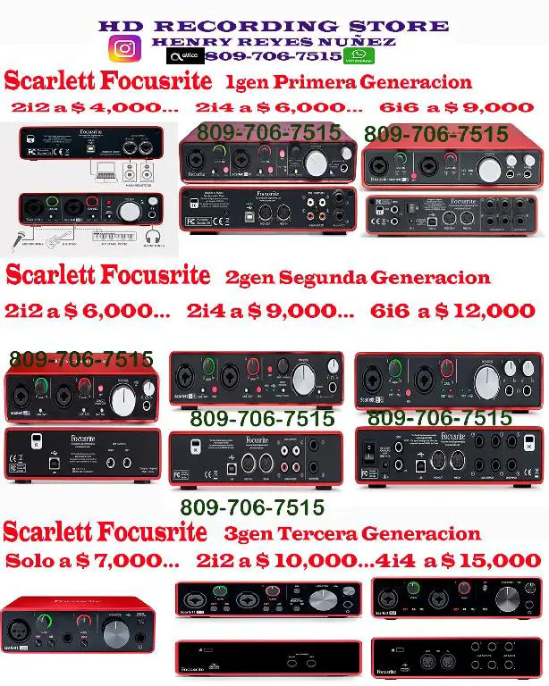 Focusrite Scarlett 2i2 2i4 6i6 4i4 m audio behringer yamaha  Foto 7176594-1.jpg