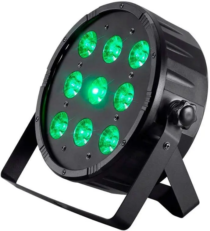 Luz de escenario plana de 10 W x 9 LED RGBW color negro Foto 7182688-4.jpg