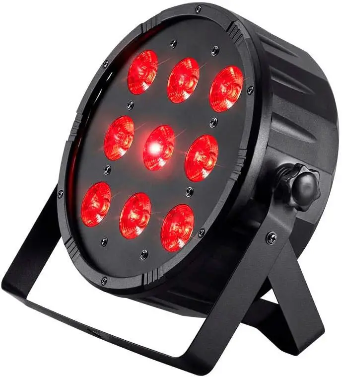 Luz de escenario plana de 10 W x 9 LED RGBW color negro Foto 7182688-5.jpg