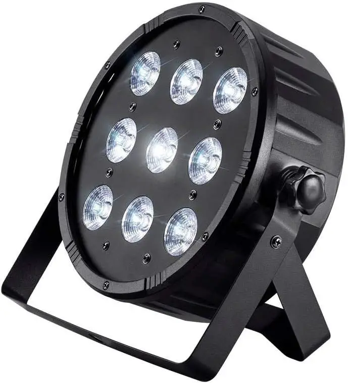 Luz de escenario plana de 10 W x 9 LED RGBW color negro Foto 7182688-6.jpg