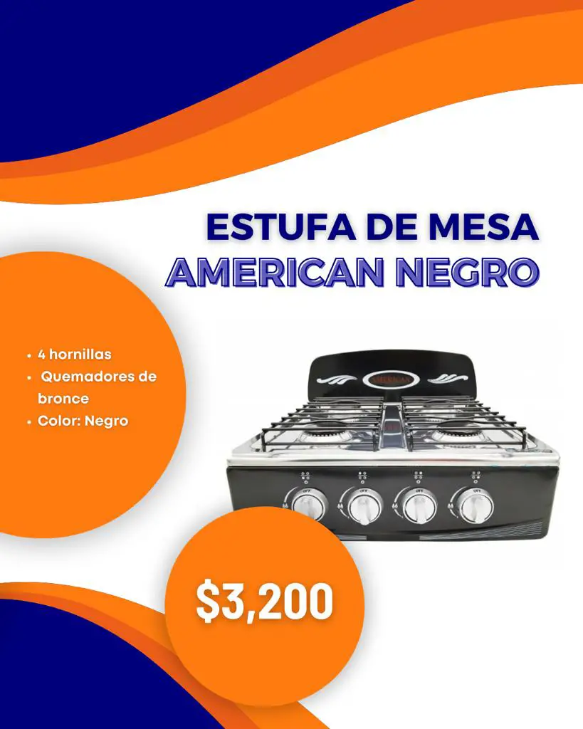 Estufa de Mesa American Negro Foto 7185571-1.jpg