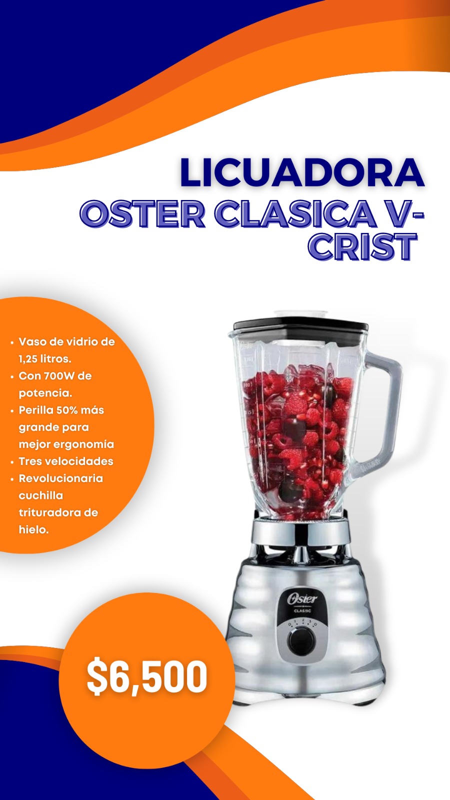 Licuadora Oster clásica V-CRIST Foto 7185662-1.jpg