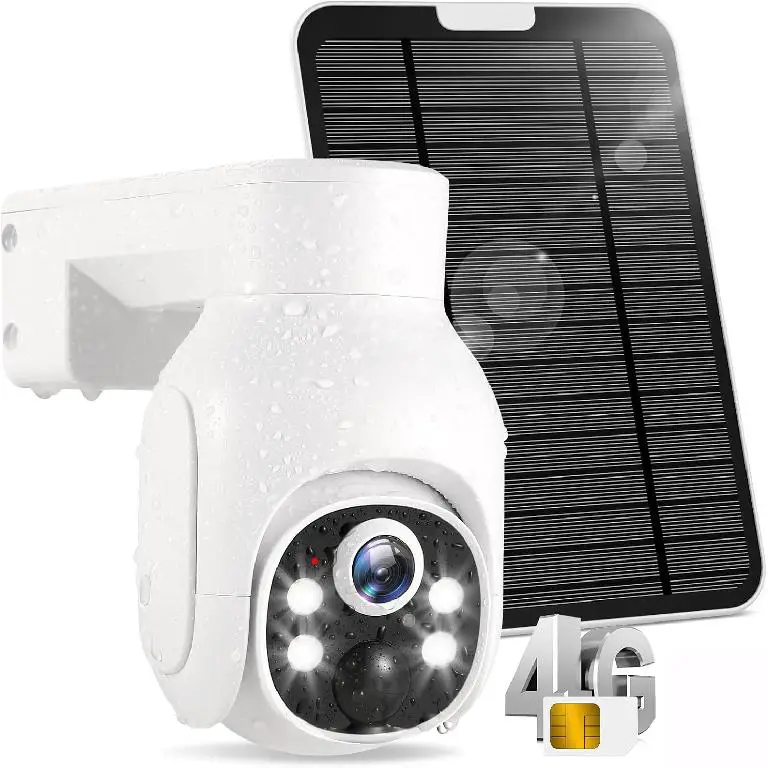 Camara de Seguridad Con Panel Solar 3MP 2K PTZ 4G LTE Admite Sim Card  Foto 7188942-2.jpg
