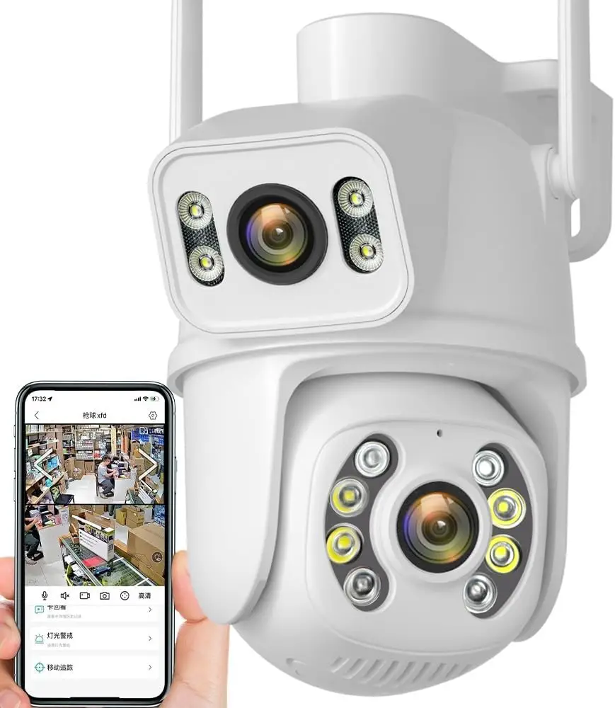 Camara de Seguridad 360 PTZ Dual Lend Calidad 4MP Full HD Vision Noctu Foto 7188947-1.jpg