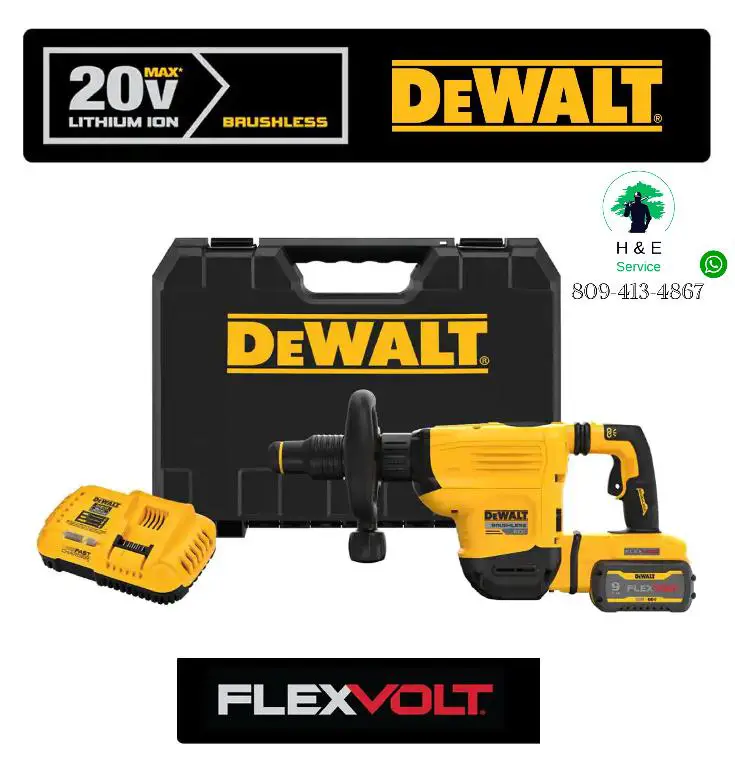 DEWALT Taladro Martillo picador inalámbrico SDS MAX de 3/4 Foto 7189138-3.jpg