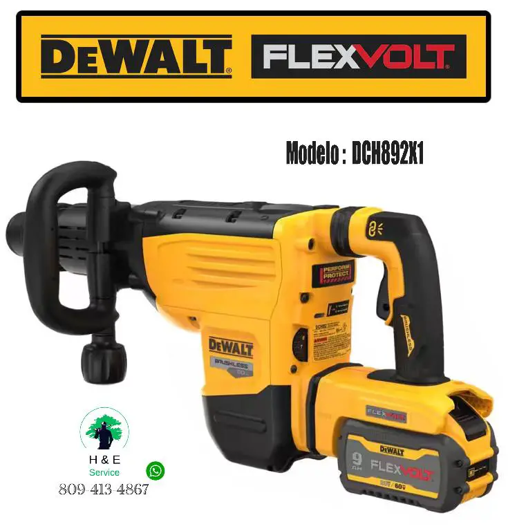 DEWALT Taladro Martillo picador inalámbrico SDS MAX de 3/4 Foto 7189138-4.jpg