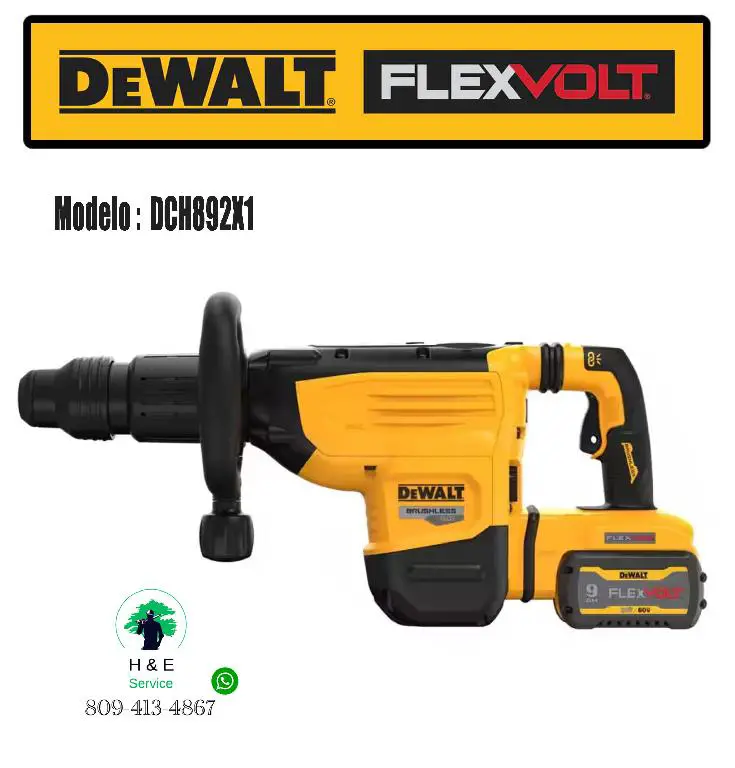 DEWALT Taladro Martillo picador inalámbrico SDS MAX de 3/4 Foto 7189138-5.jpg