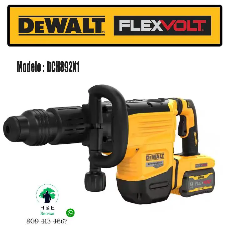 DEWALT Taladro Martillo picador inalámbrico SDS MAX de 3/4 Foto 7189138-6.jpg