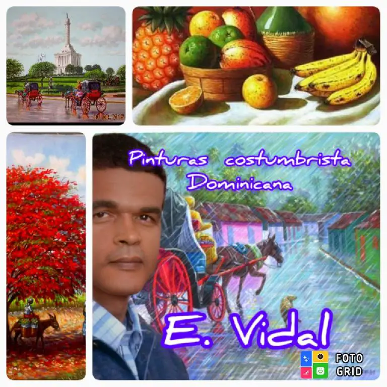 Pintor Dominicano cuadro Costumbrista Obra De Arte E.vidal Foto 7189545-7.jpg