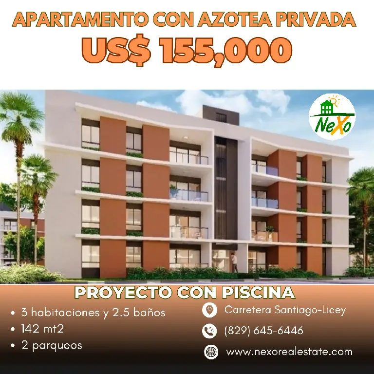 Venta de Apartamento nuevo con azotea Santiago JPA-246 Foto 7189790-1.jpg