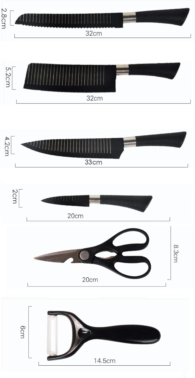 Juego de cuchillos  de corte de cocina de 6 piezas revestim Foto 7190961-4.jpg
