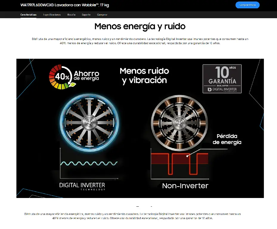 Lavadora SAMSUNG con Wobble 37Lb 17kg Digital Inverter Foto 7194721-9.jpg