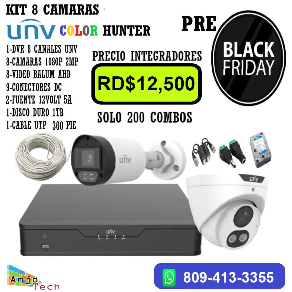 Oferta kit 8 Cámara de seguridad 1080P full color Foto 7195567-1.jpg