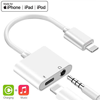 Adaptador de audio y carga para iphone XS XS Max XR X 8/ Foto 7195637-1.jpg