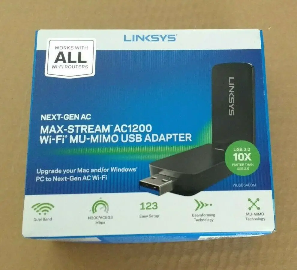 Adaptador Wifi USB MU-MIMO AC1200 Linksys WUSB6400M Foto 7196307-1.jpg