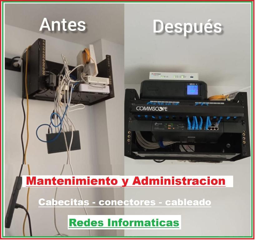 Redes informáticas Mantenimiento y Administración cableado conectores Foto 7202476-1.jpg
