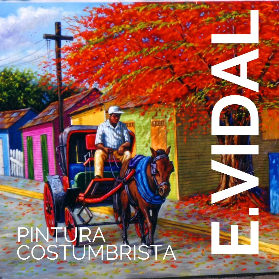 pintor dominicano cuadro costumbrista obra de arte e.vidal Foto 7203121-1.jpg