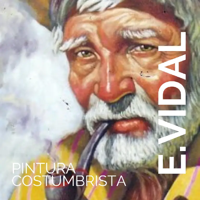 pintor dominicano cuadro costumbrista obra de arte e.vidal Foto 7203121-3.jpg