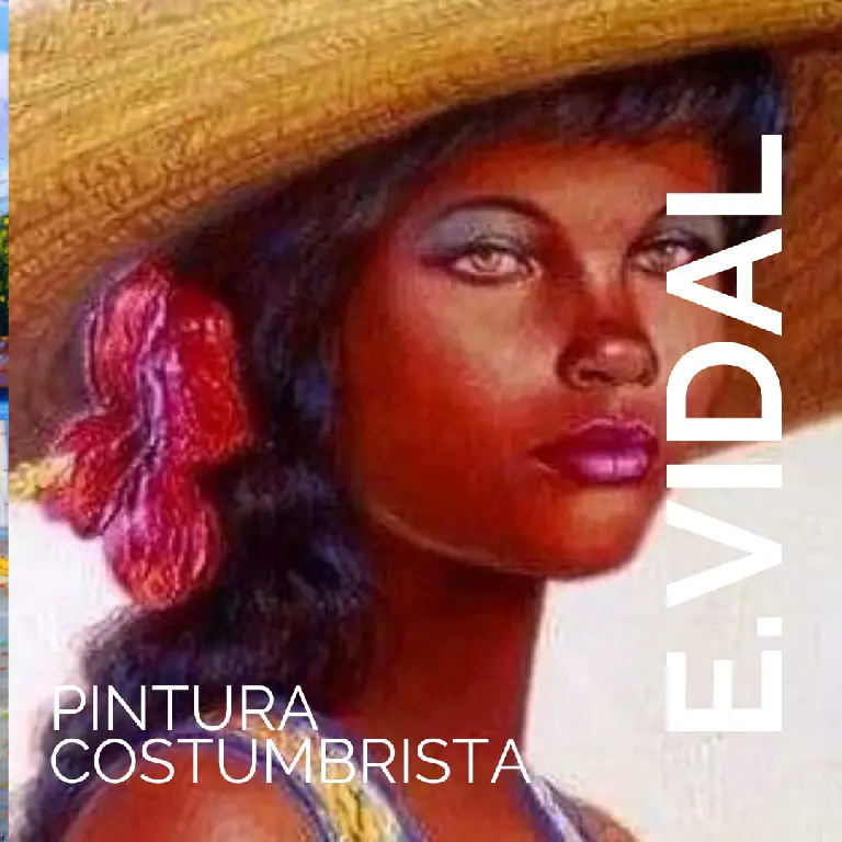 Pintor Dominicano cuadro Costumbrista Obra De Arte E.vidal Foto 7203584-2.jpg