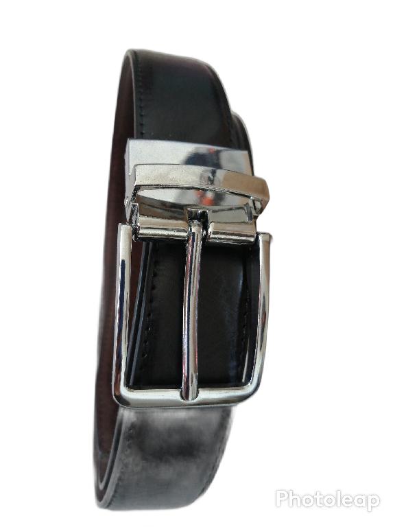 Correa de hombre de Cuero hebilla reversible Marron y negro Nueva Foto 7205572-1.jpg