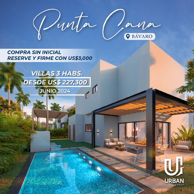 Villas de 3 Habitaciones con Linea Blanca y A/C En Punta Cana Foto 7206390-1.jpg
