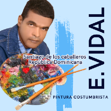 Pintor Dominicano E.Vidal pintura costumbrista santiago de los caballe Foto 7209131-8.jpg