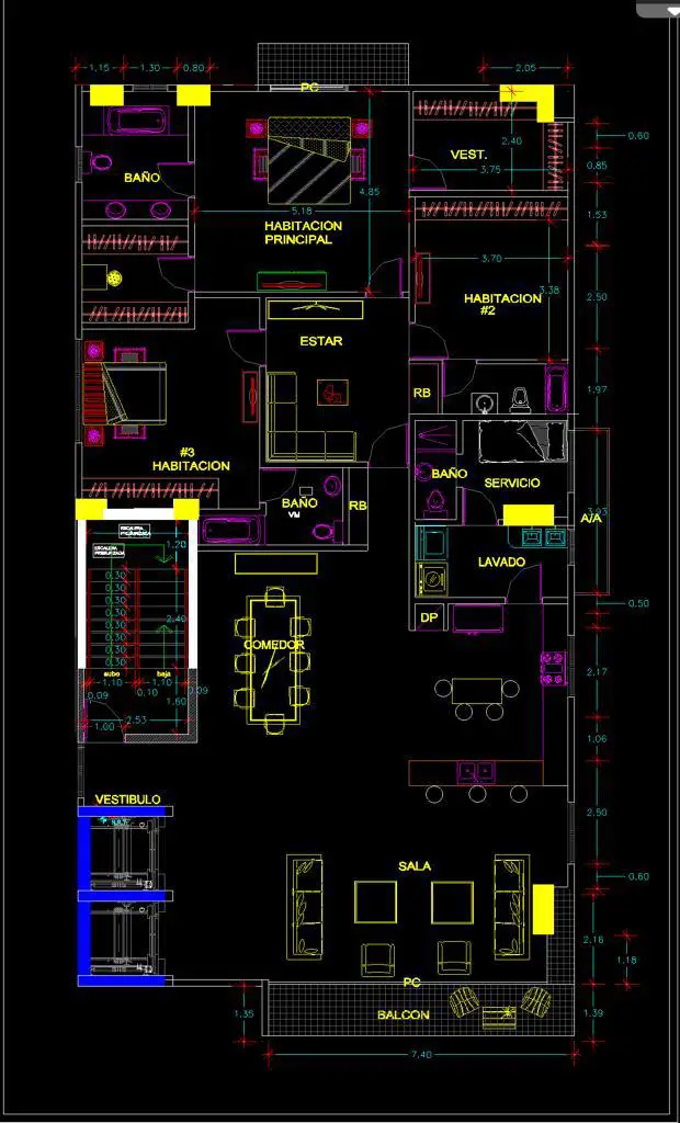 Apartamento Dos Habitaciones 114 m2 en Piantini Foto 7211373-7.jpg