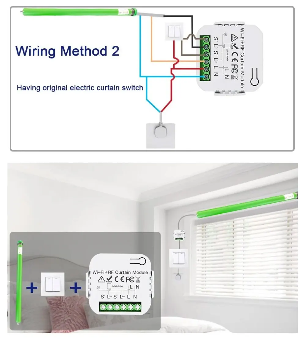 Interruptor Smart control remoto para cortinas corrediza Shutter persi Foto 7211632-2.jpg