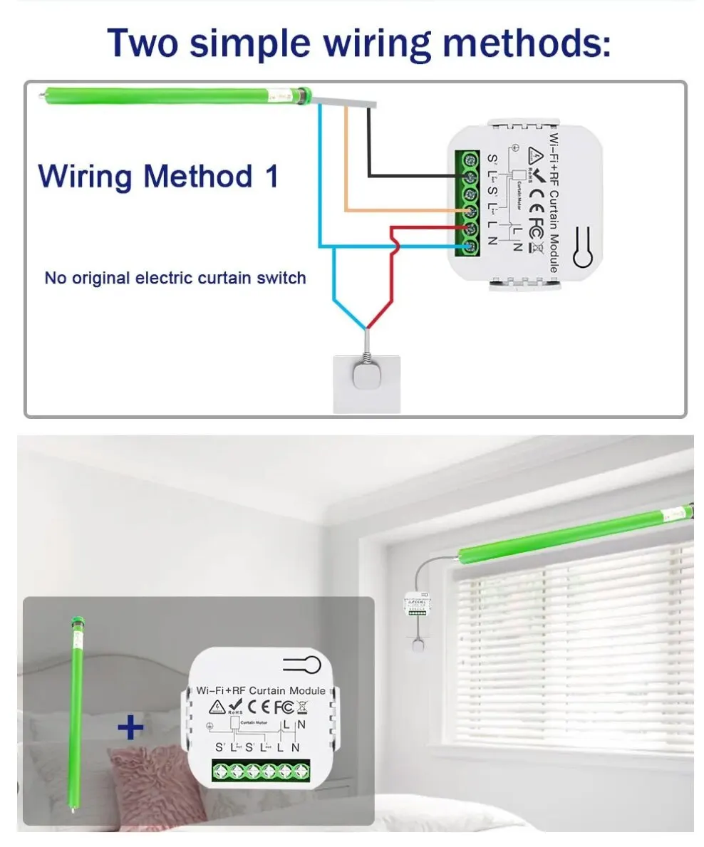 Interruptor Smart control remoto para cortinas corrediza Shutter persi Foto 7211632-3.jpg