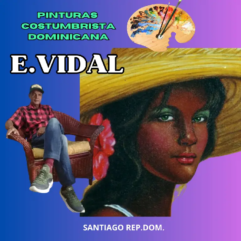 Pintor Dominicano cuadro Costumbrista Obra De Arte E.vidal Foto 7213208-5.jpg