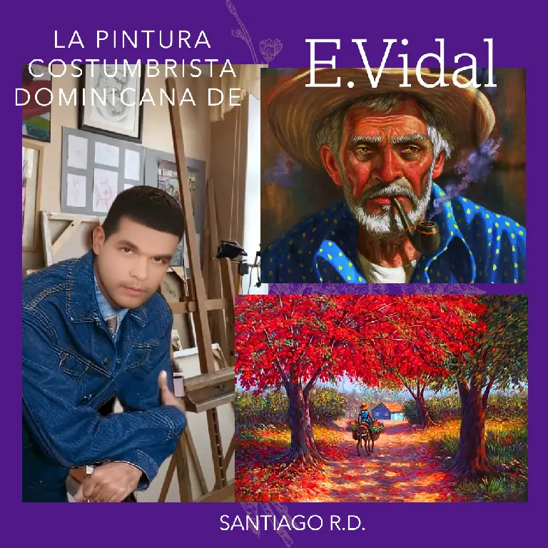 Pintor Dominicano cuadro Costumbrista Obra De Arte E.vidal Foto 7213210-S1.jpg