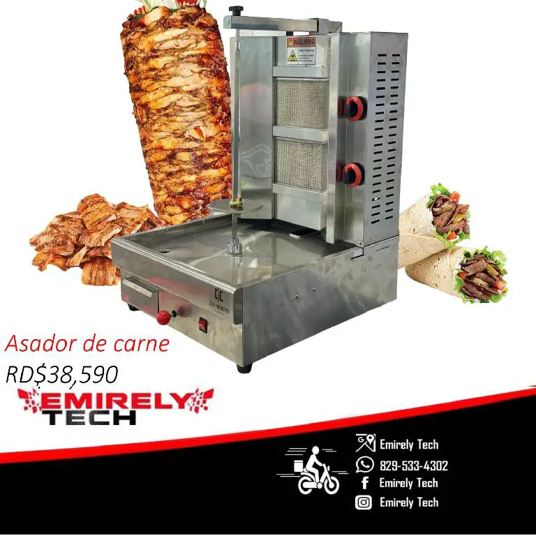 Asador kebab shawarma quemadora horno freidora de carnes Foto 7214301-1.jpg