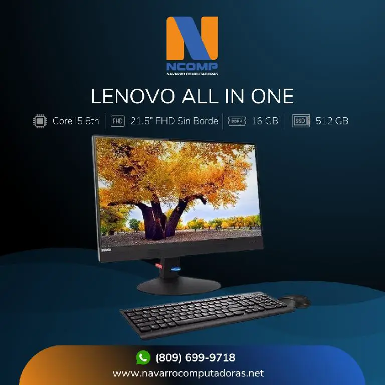 COMP. LENOVO ALL IN ONE CORE i5 DE 8VA GEN MEMORIA 16GB SSD 512GB  Foto 7214499-2.jpg