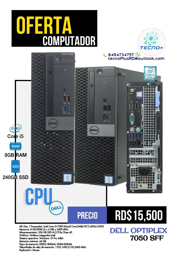 Computadoras DELL Optiplex SFF Foto 7215253-2.jpg