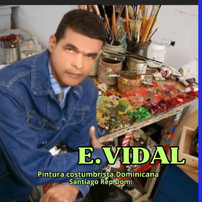 Pintor Dominicano cuadro Costumbrista Obra De Arte E.vidal Foto 7216186-T1.jpg