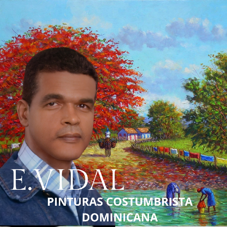 Pintor Dominicano cuadro Costumbrista Obra De Arte E.vidal Foto 7217907-7.jpg
