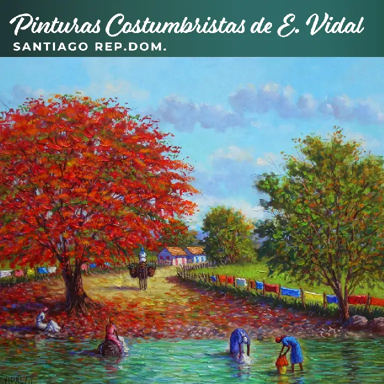 PINTOR DOMINICANOPINTURA COSTUMBRISTA OBRA DE ARTE E.VIDAL Foto 7221854-3.jpg