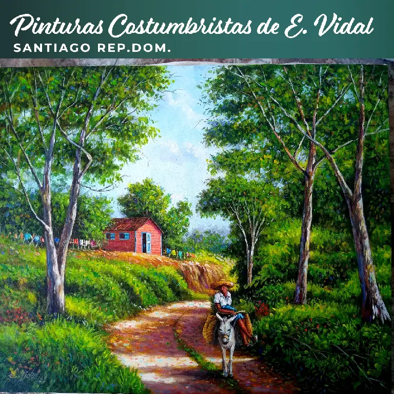 PINTOR DOMINICANOPINTURA COSTUMBRISTA OBRA DE ARTE E.VIDAL Foto 7221854-6.jpg