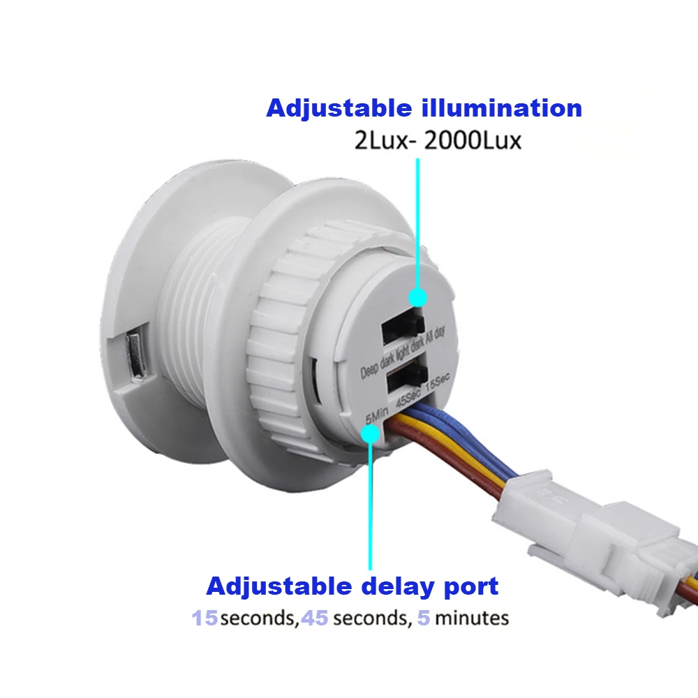 SENSOR DE MOVIMIENTO DE ALTA CALIDAD AJUSTABLE A 3 TIEMPO DE APAGADO S Foto 7222033-3.jpg