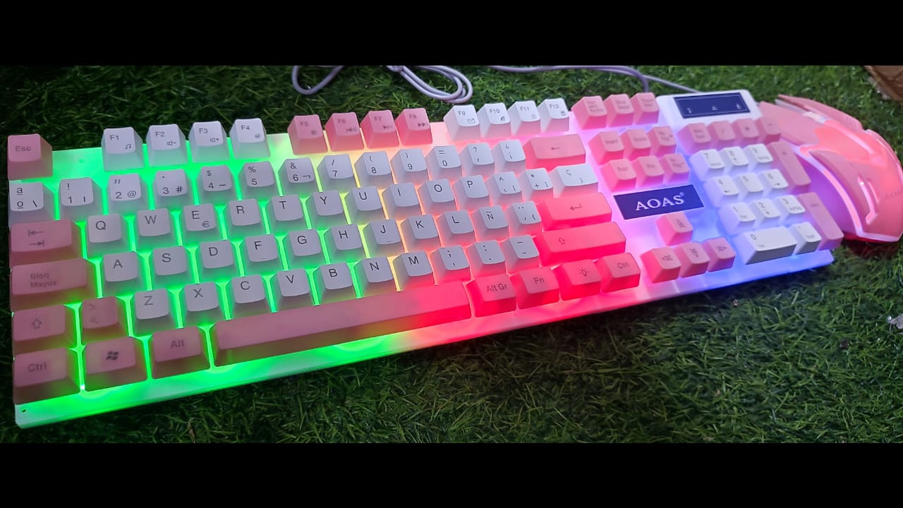 Combo teclado y mouse rosa Foto 7223065-2.jpg