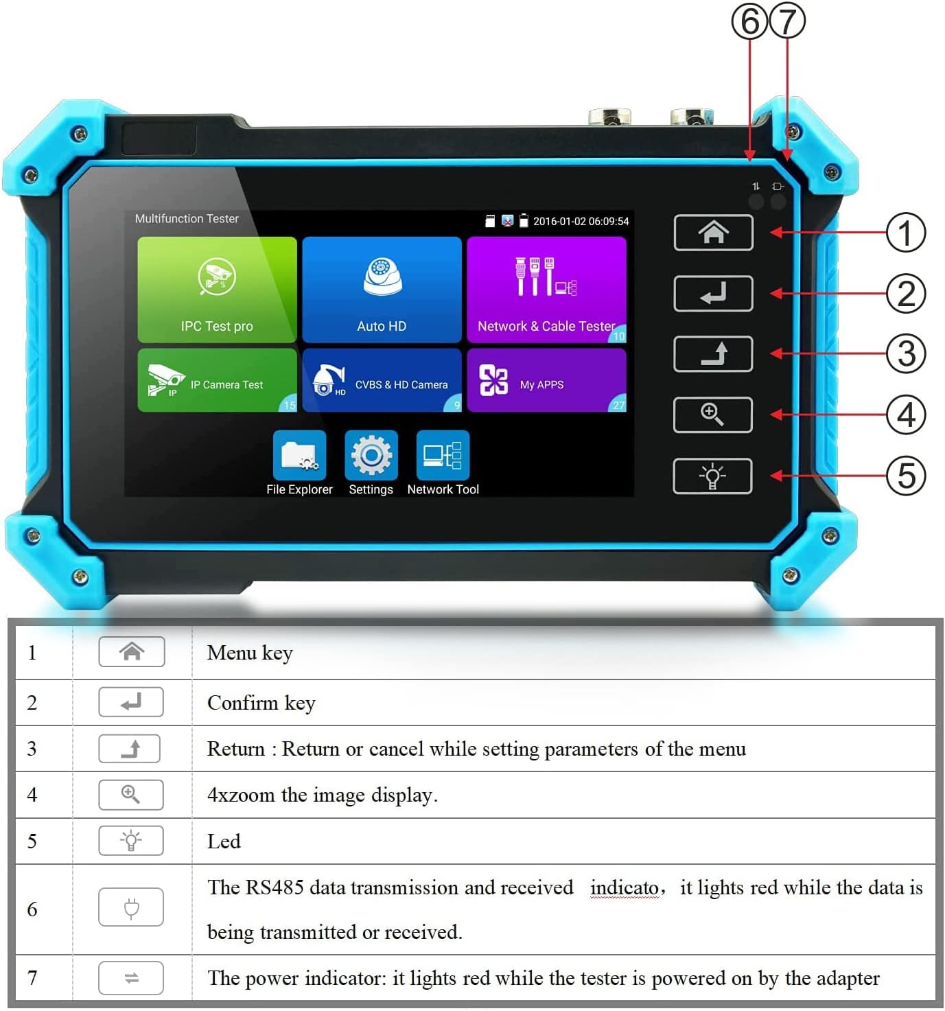 IPC TESTER 8MP 5 en 1 AHD CVI TVI CVBS cámara IP probador monitor IPC- Foto 7224128-5.jpg