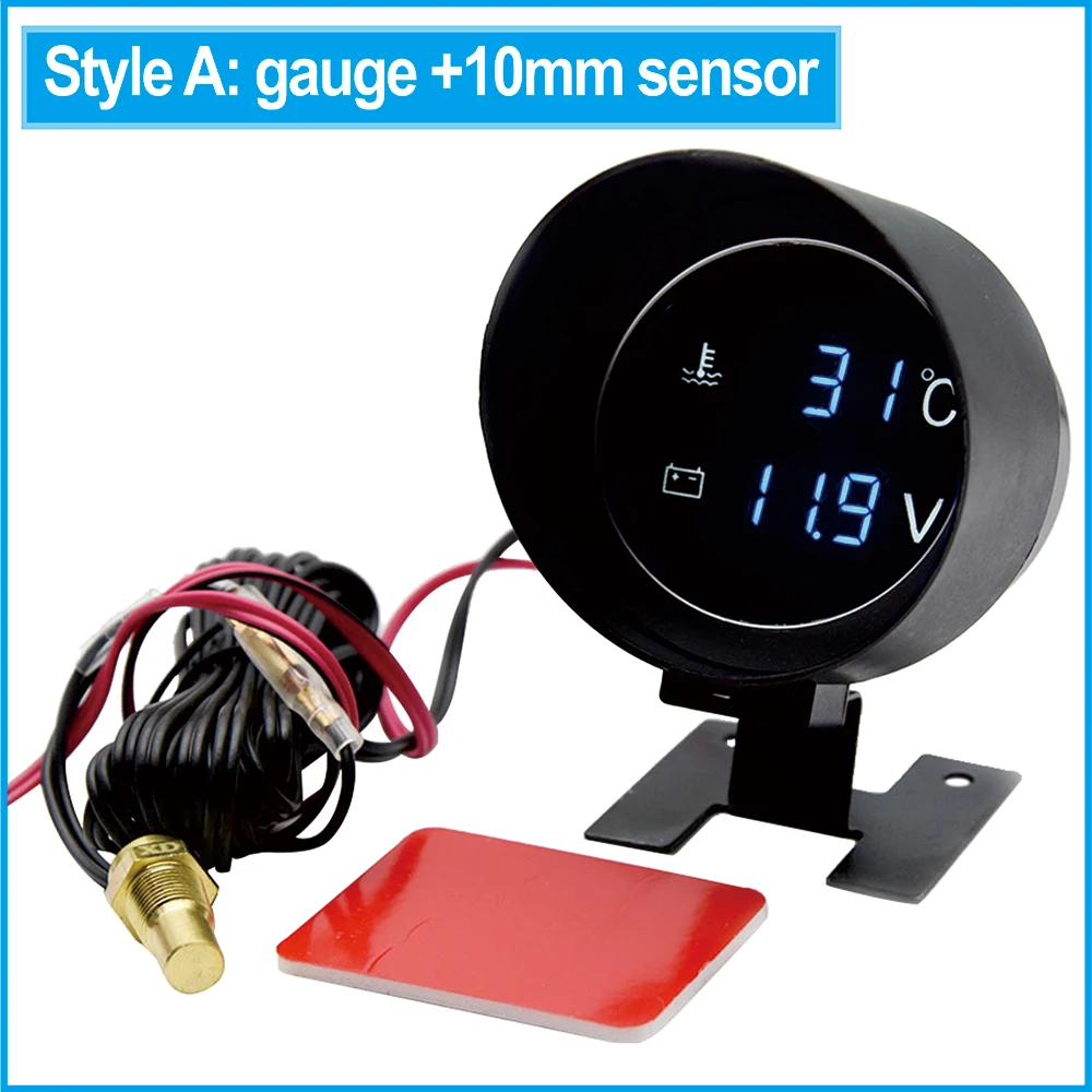 Medidor de temperatura de agua y voltaje para vehículos con sensor y a Foto 7225609-3.jpg